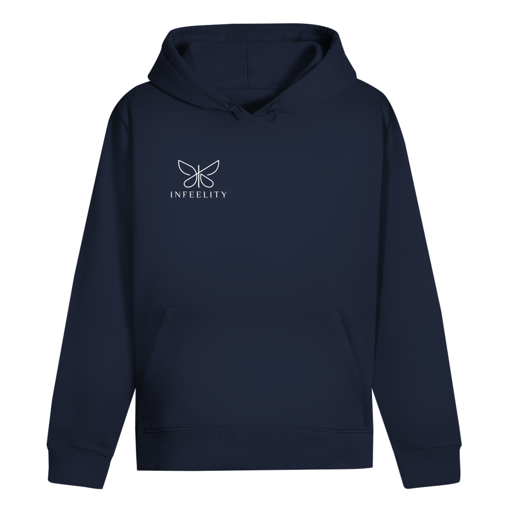Navy blauer Hoodie "Be kind to your mind" Vorderseite