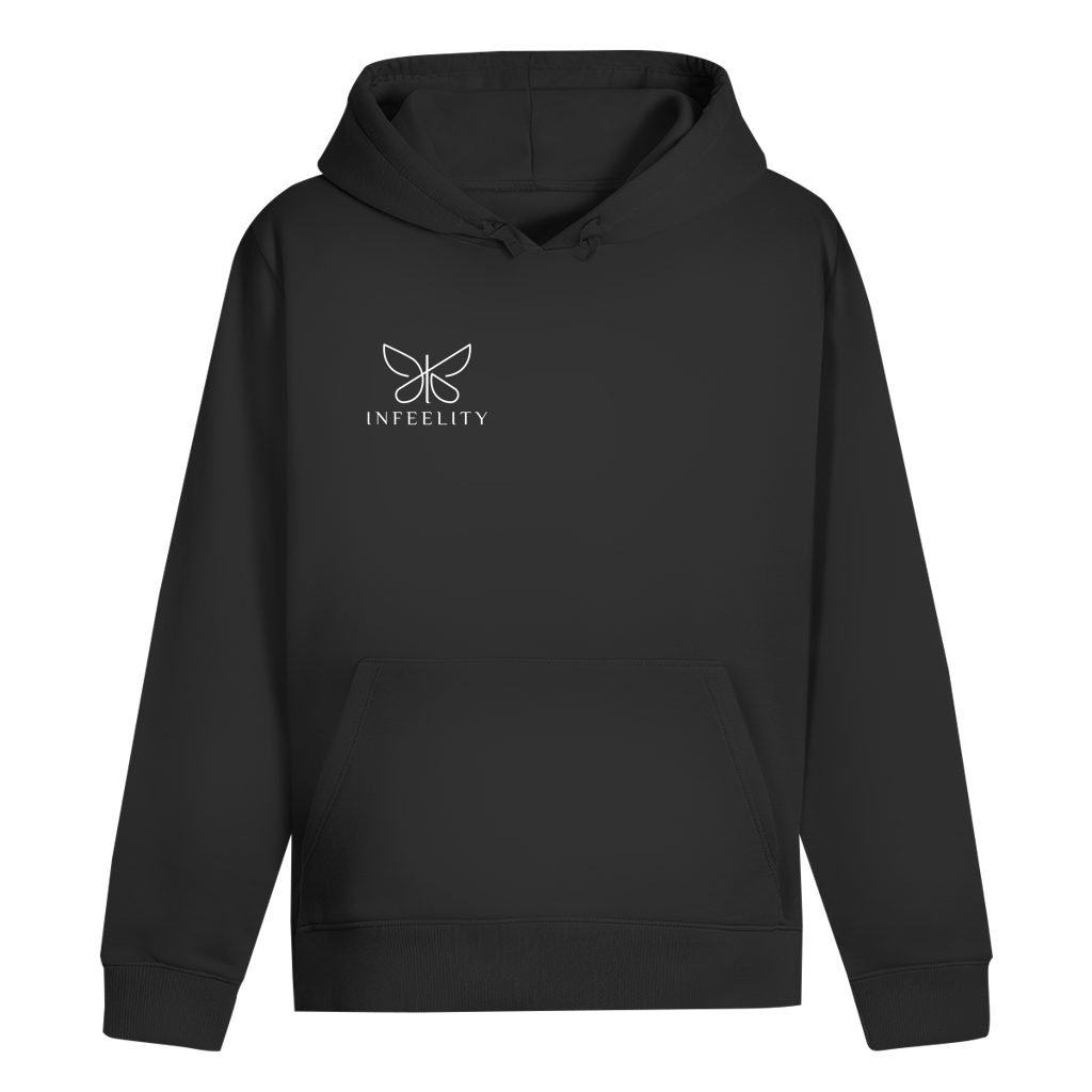 Schwarzer Hoodie "Be kind to your mind" Vorderseite